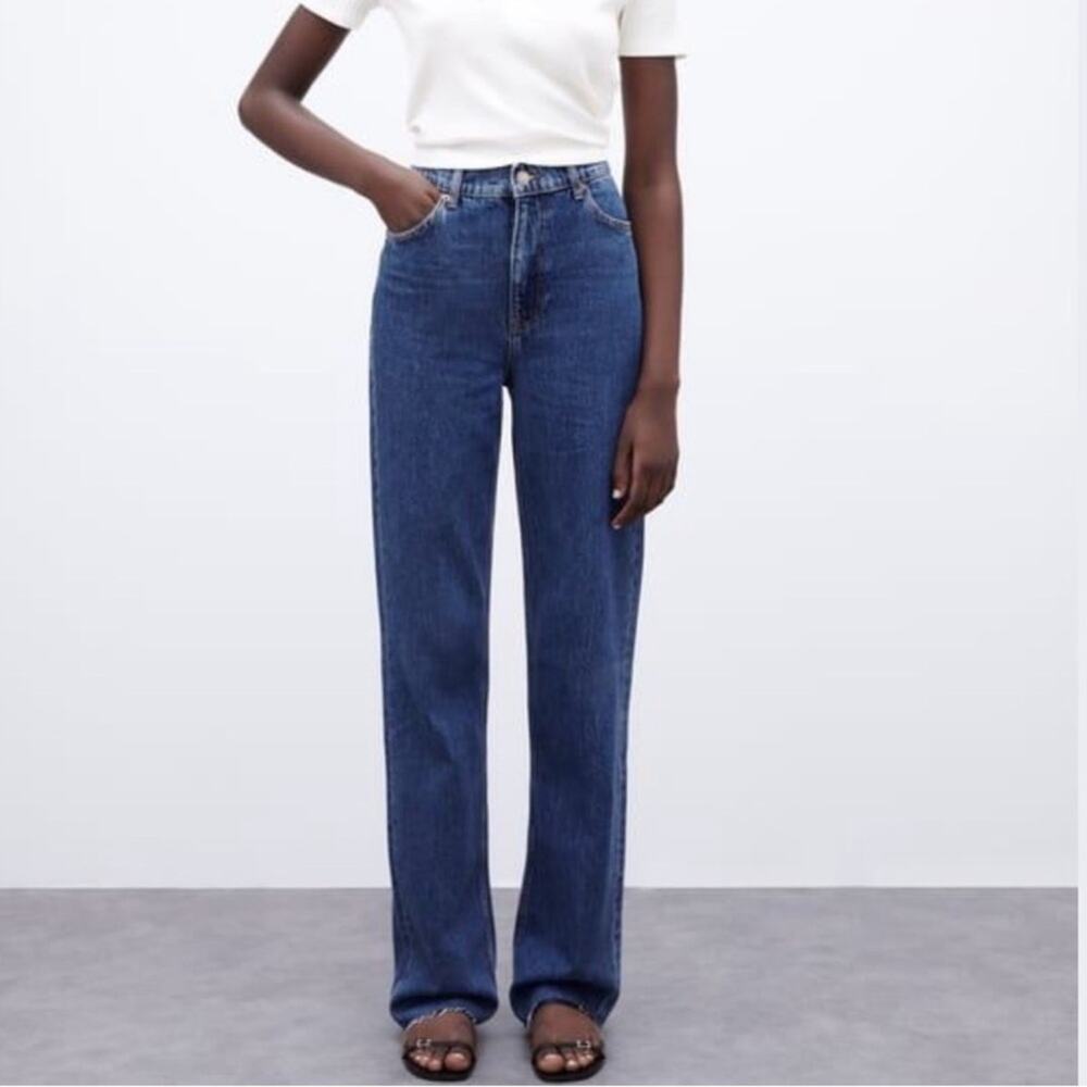 Zara 90’s Full Length Medium Blue Jeans